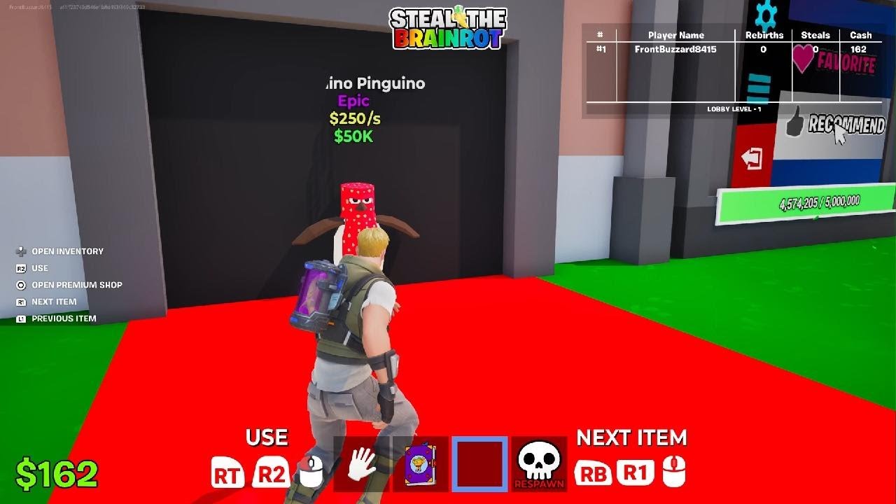 Playing sab in Fortnite
