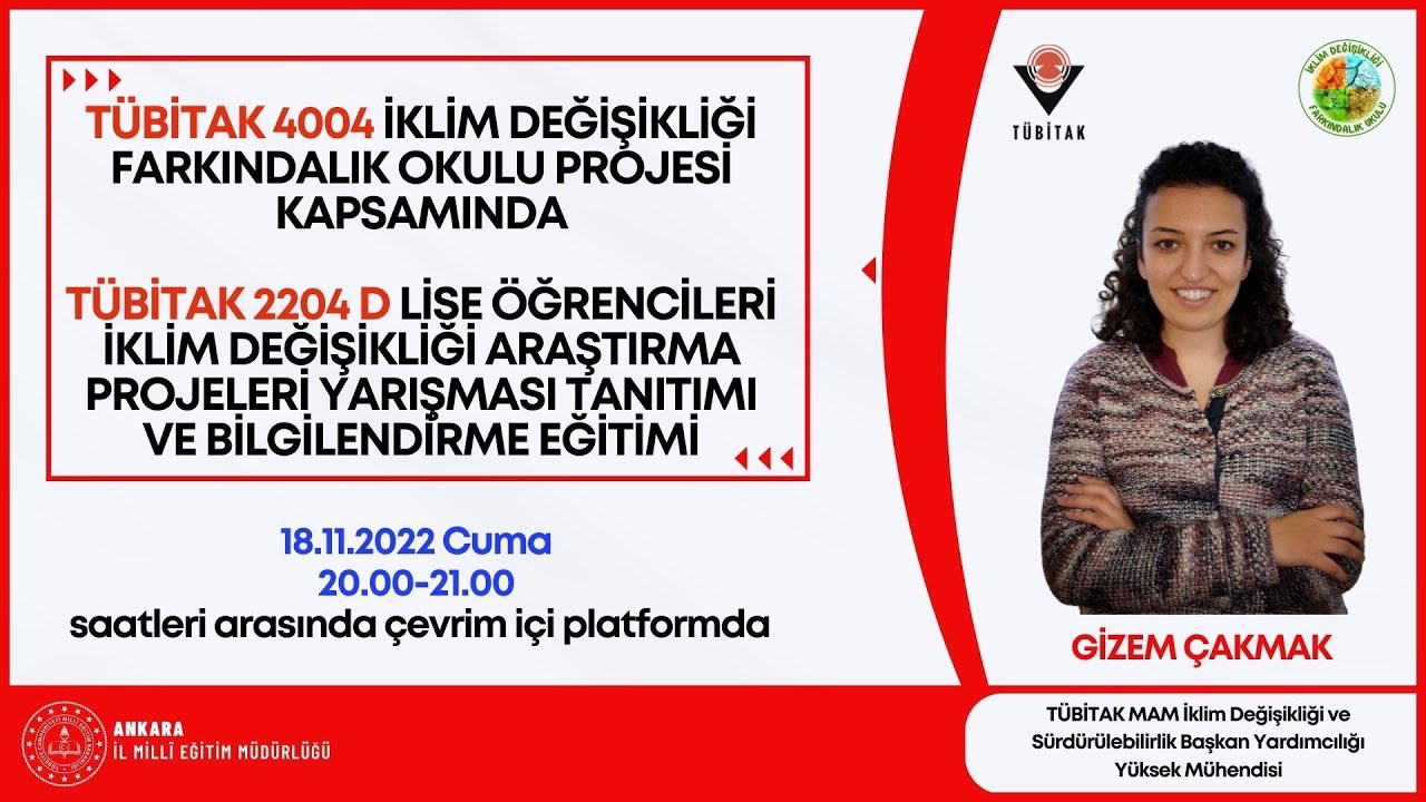 “TÜBİTAK 2204 D  Tanıtımı ve Bilgilendirme Eğitimi” - Yüksek Mühendis Gizem ÇAKMAK