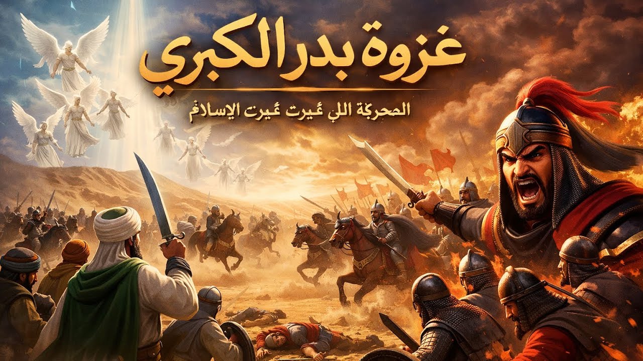 معركة بدر الكبرى بأسلوب قصصي مشوق🔥💯