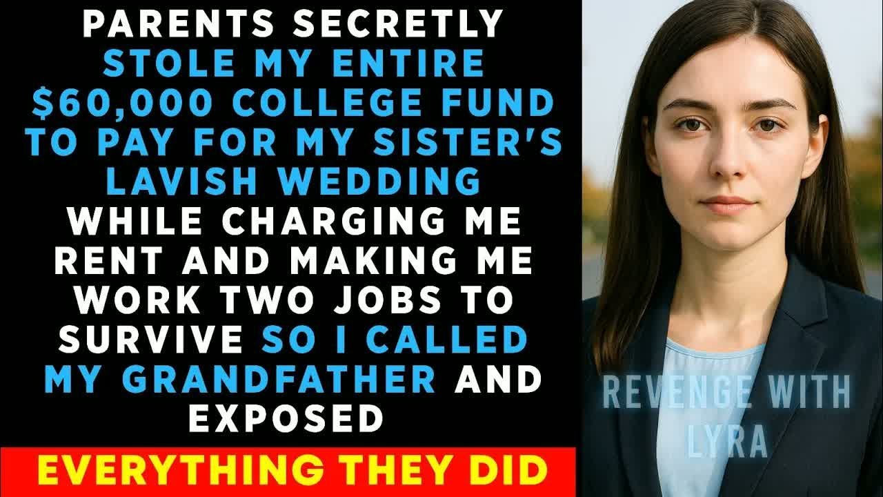 My PARENTS Secretly STOLE My $60K College Fund To Pay For My SISTERS Lavish Wedding While Charging