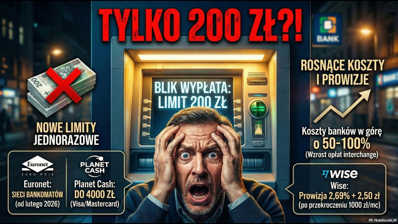 Tylko 200 zł z bankomatu?! 🏧 Szokujące limity. Koniec taniej got&oacute;wki! Zobacz nowe zasady.
