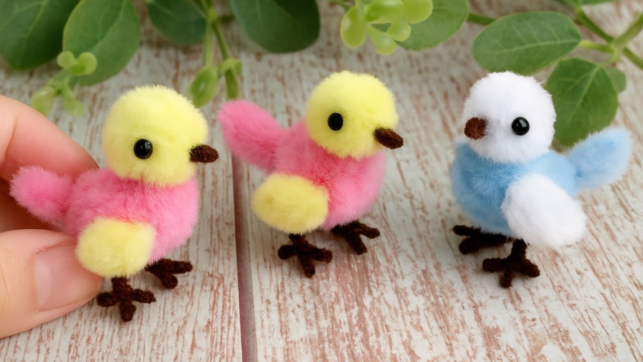 【モールアート】モールで小鳥が作れます🐥 DIY【ハンドメイド】Easy Mini Birds Pipe Cleaner