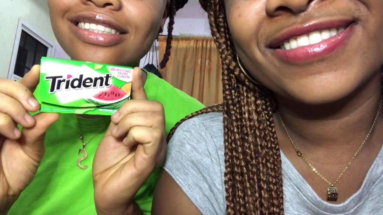 ASMR Gum Chewing aand Popping sounds with friend- Annie ASMR