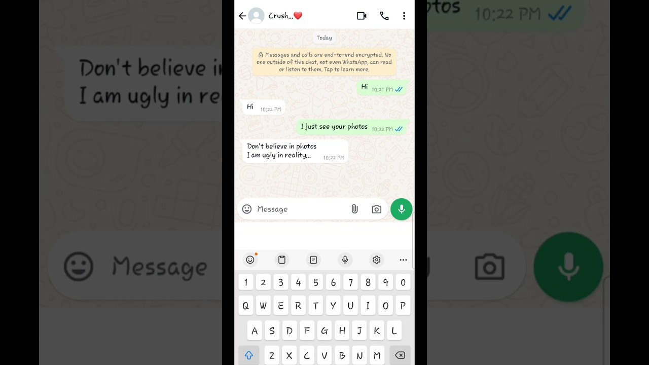 Chatting with Crush #lovestory #whatsapp