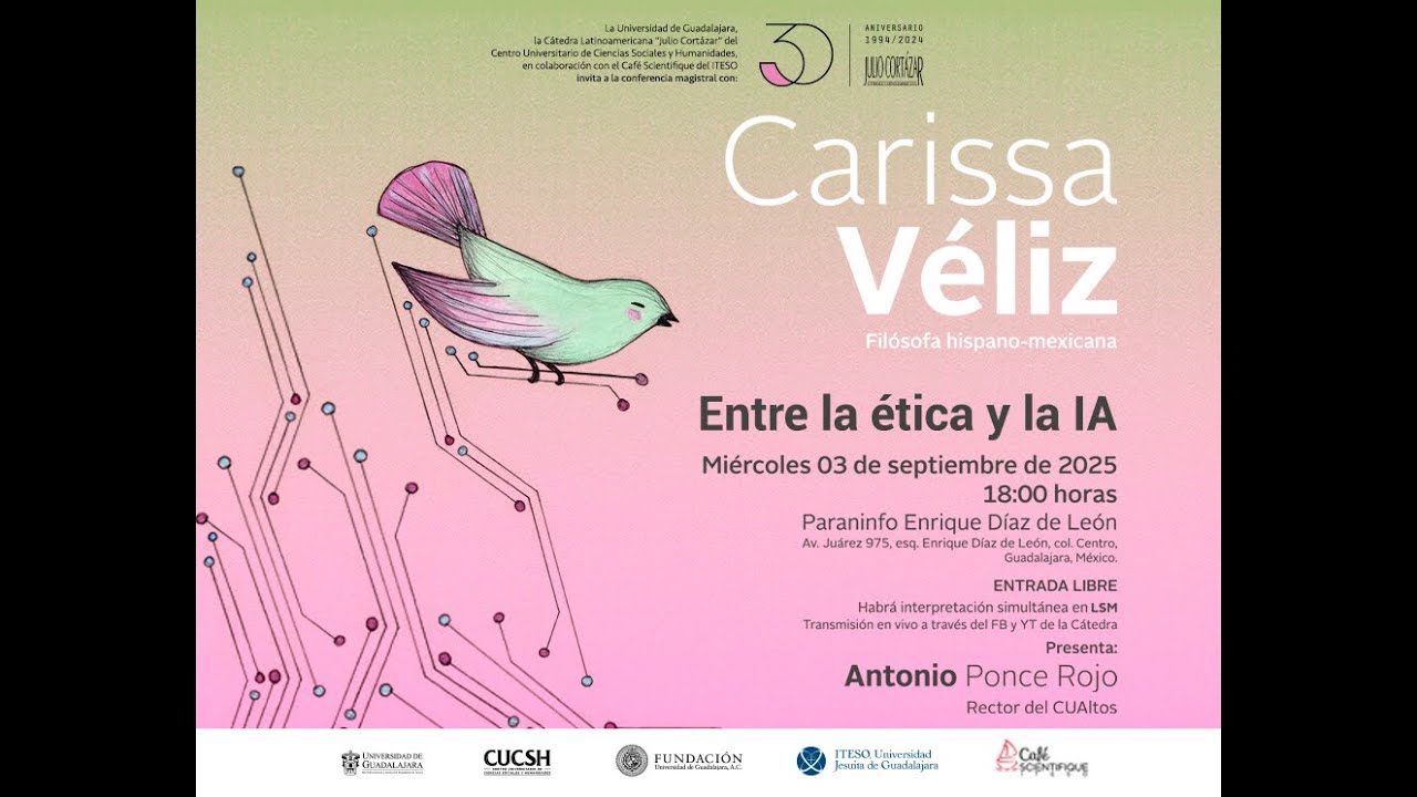 Carissa Véliz en la Cátedra Cortázar