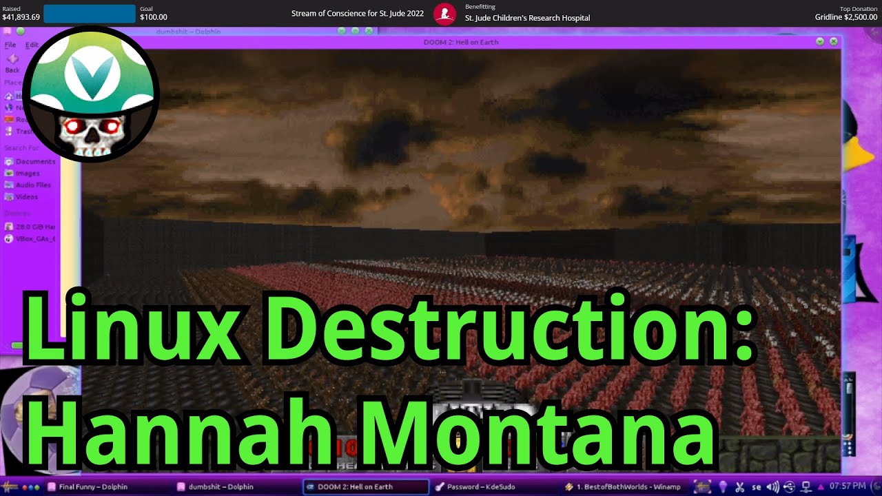 [Vinesauce] Joel  [with Chat] - Linux Destruction: Hannah Montana