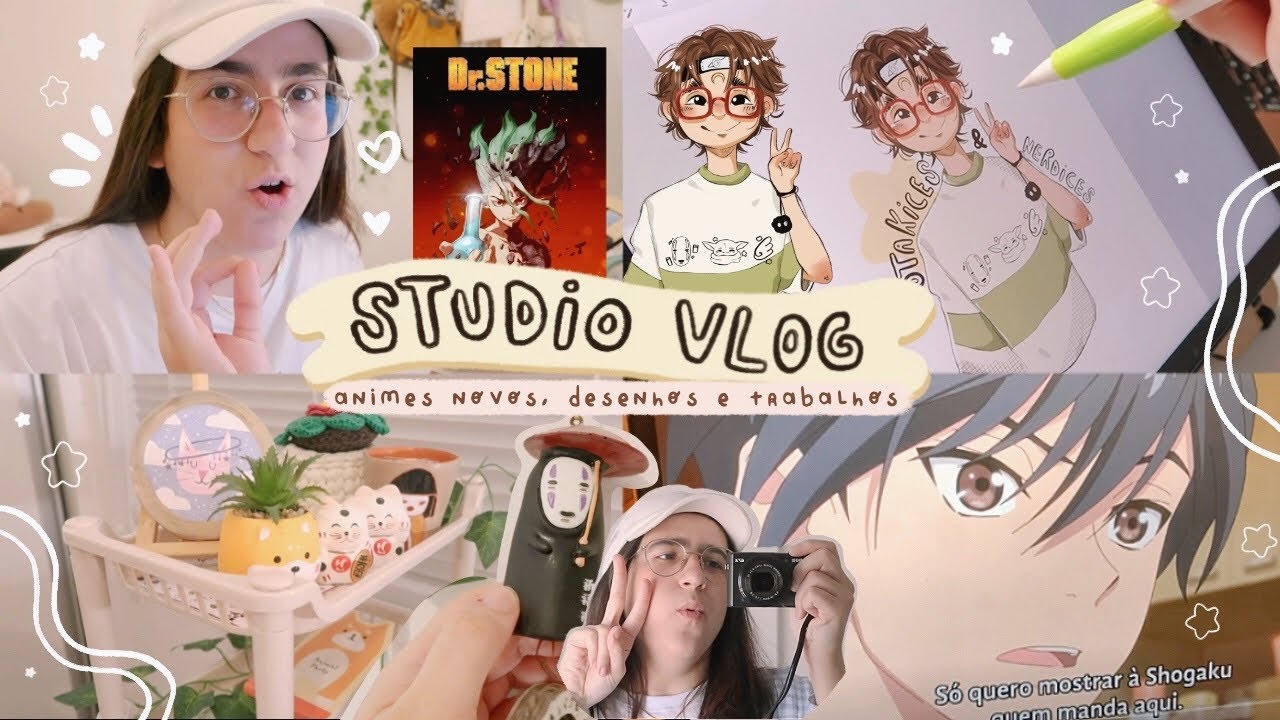 🏠 studio vlog #12 | ilustras para o apoia.se + novos animes que estou vendo! 🤓🌱
