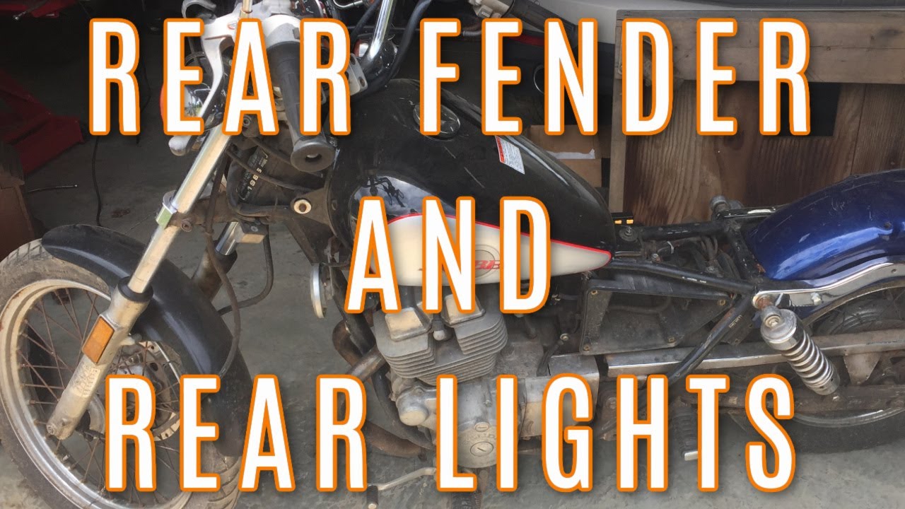 BOBBER Honda 250 Rebel rear fender and rear light build up
