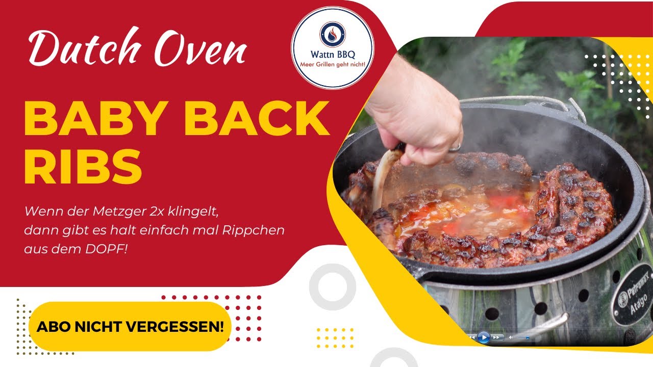 Baby Back Ribs aus dem Dopf  #bbq #dutchoven #petromax #atago #ribs