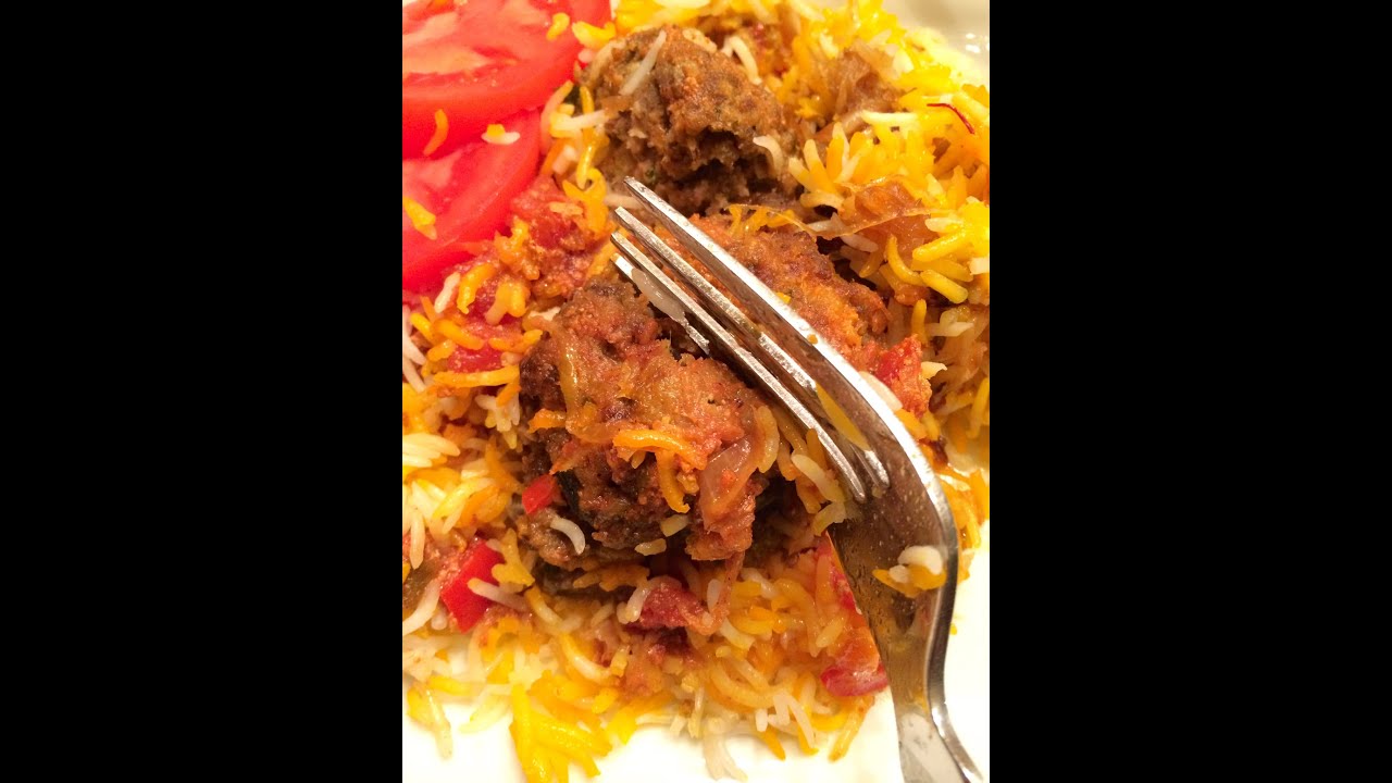 Meatball Biryani (Biryani Ya Kebabu)