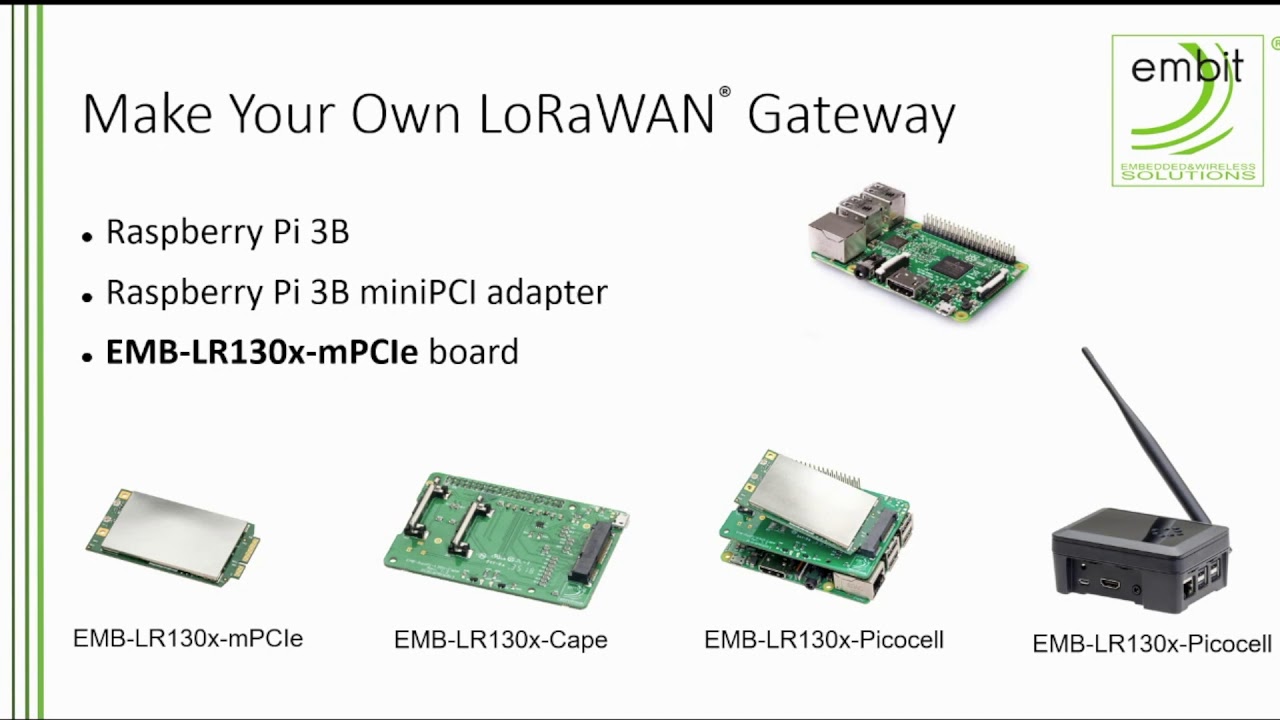Make your own Gateway - The latest EMB-LR1302-mPCIe & EMB-LR1303-mPCIe