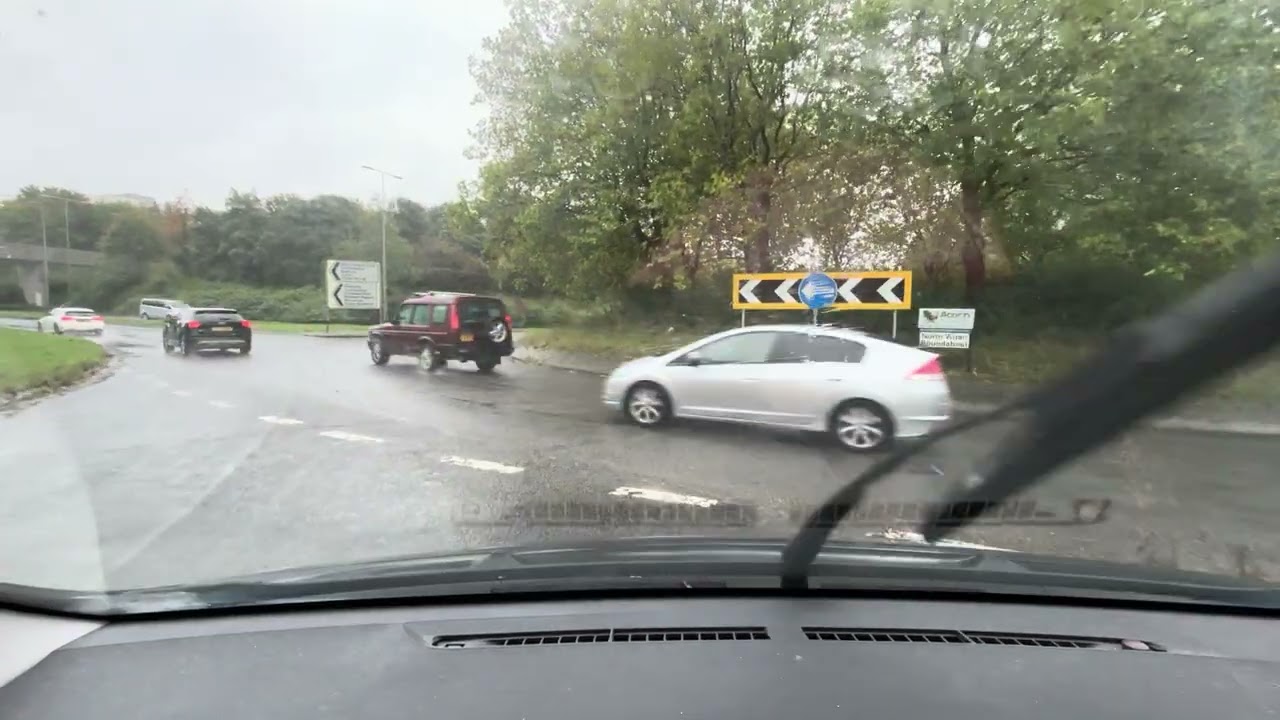 🌧️ Let’s Drive in the Rain in Milton Keynes for 45 minutes • No Music • No Talking • Sleep • ASMR