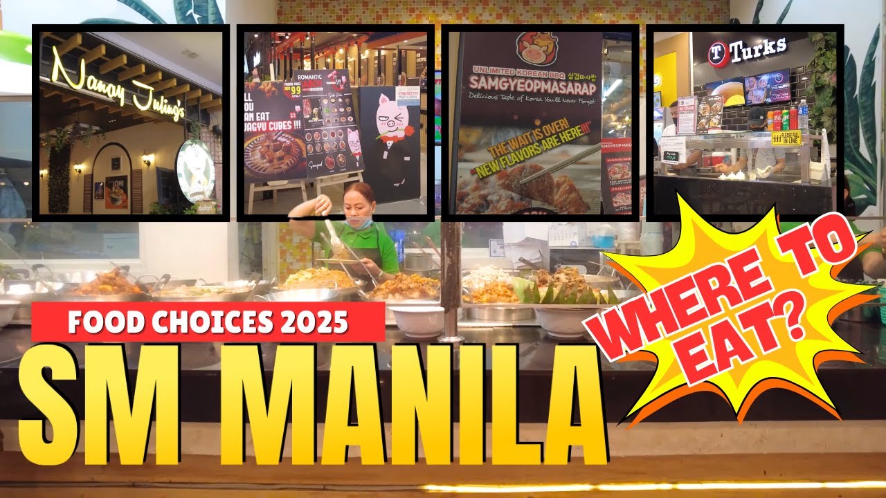 [4K] SM CITY MANILA - WHERE & WHAT TO EAT? I MANILA PHILIPPINES
