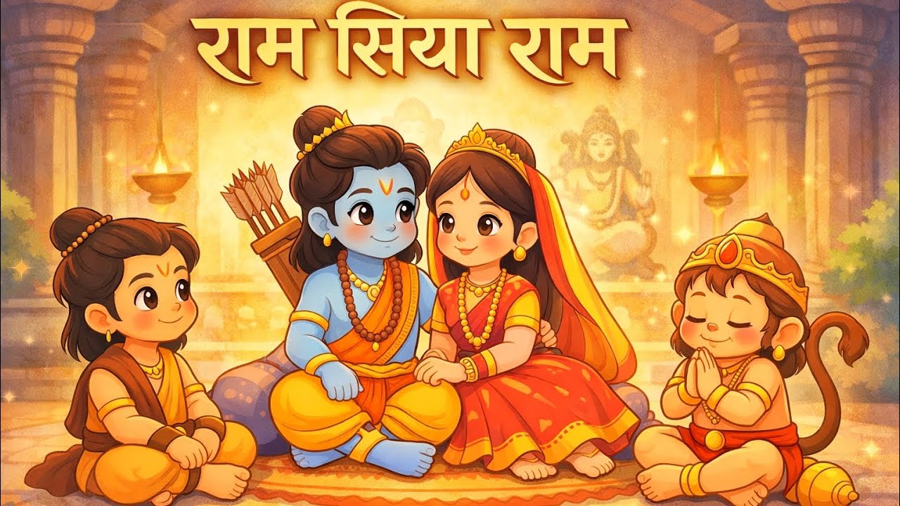 राम सिया राम | Ram Siya Ram | Peaceful Ram Bhajan for Kids & Family