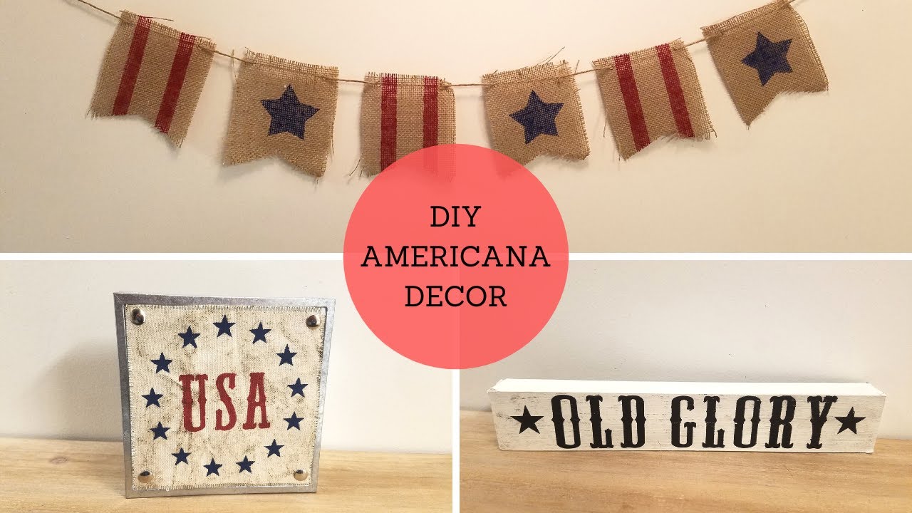 DOLLAR TREE DIY PRIMITIVE AMERICANA PATRIOTIC DECOR | 4TH OF JULY DECORATION