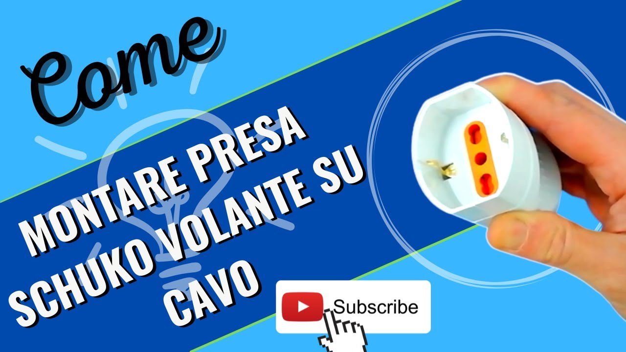Montare una presa universale schuko-tedesca volante su un cavo prolunga - basta adattatori!