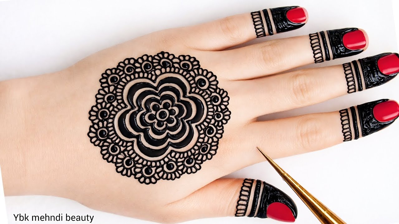 Easy and beautiful flower goltikki mehndi design|simple mehndi design|stylish mehndi design|mehandi 