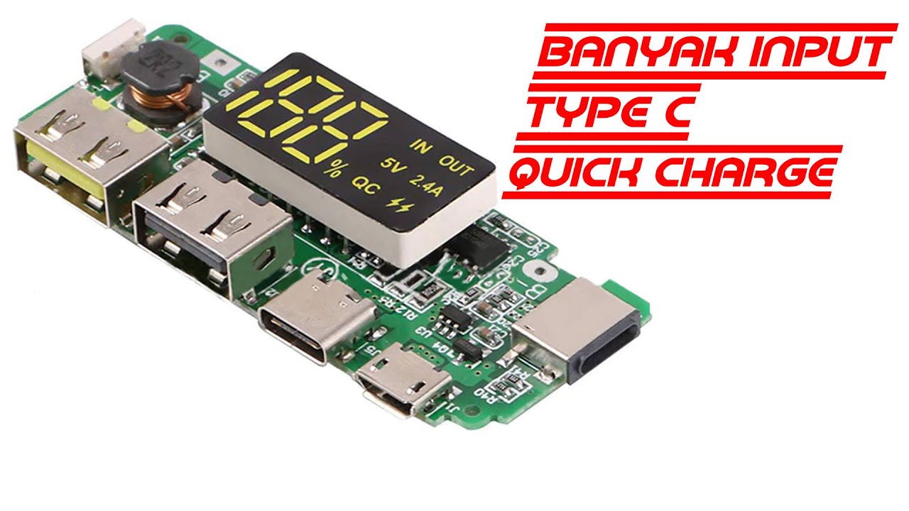 Modul Powerbank Quick Fast Charging Type C Multi Input