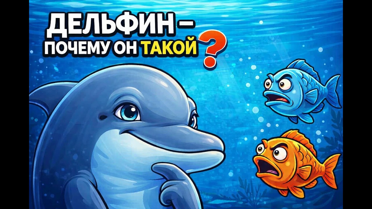 ДЕЛЬФИН ГЕНИЙ, КОТОРЫЙ МАСКИРУЕТСЯ ПОД РЫБУ #дельфин #мультфильмы