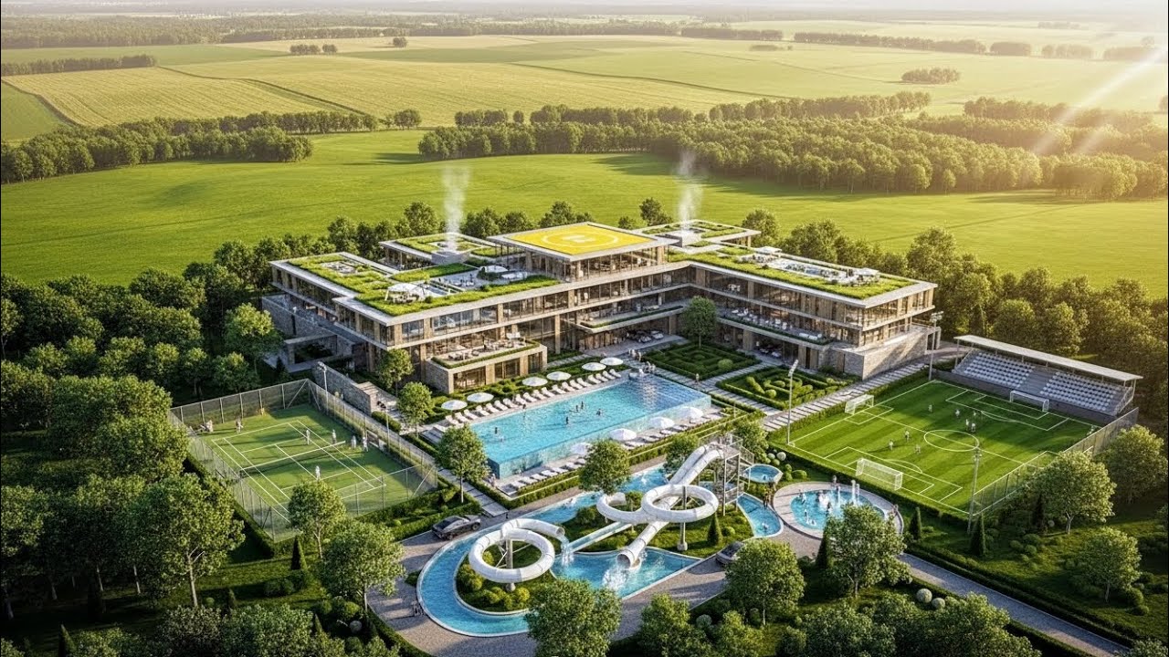 Ultra-Luxury Modern Mega Estate with Private Sports Complex & Rooftop Helipad #DreamMansion # video 