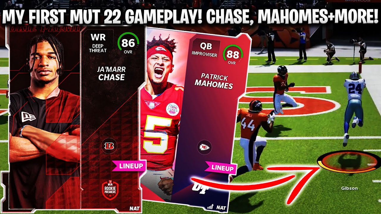 MY FIRST MUT 22 GAMEPLAY! 86 ROOKIE PREMIERE CHASE, 88 MAHOMES, AND MORE! | MADDEN 22 ULTIMATE TEAM