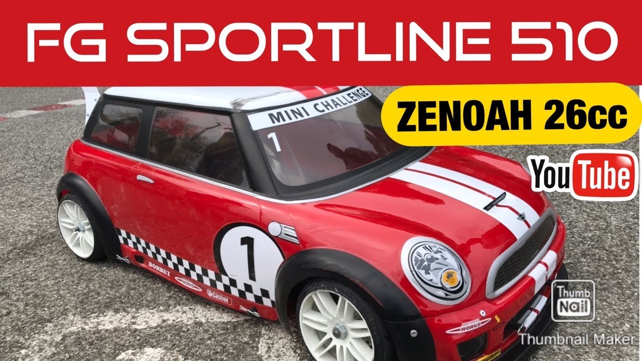 1ER ESSAI 1/5 FG SPORTLINE 510 2WD - MOTEUR OPTION ZENOAH 26CC G 260 RC - PNEUS GRP
