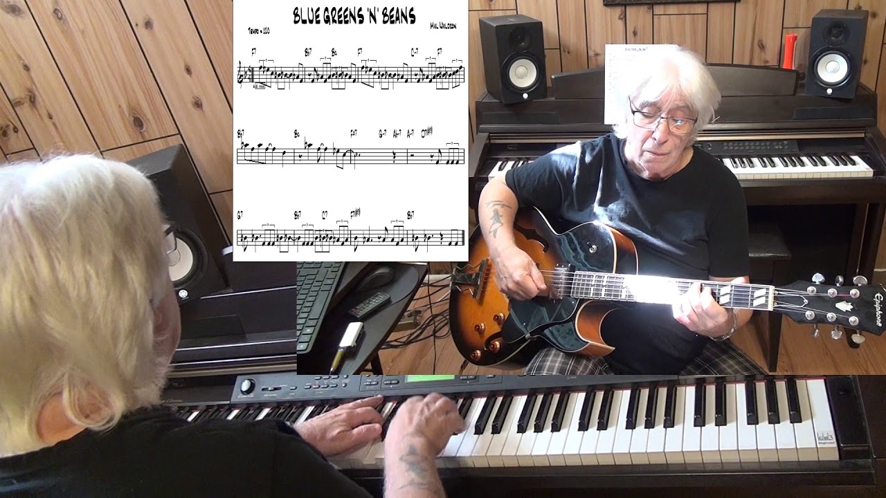 BLUE GREENS 'N' BEANS - Jazz guitar & piano cover ( Mal Waldron )