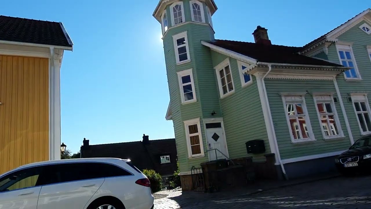 Walking Along Storgatan in Falkenberg