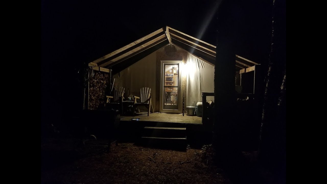 THE TENT. Late October. Its all about Deer Hunting. Stands. Cameras. Cooking. More.
