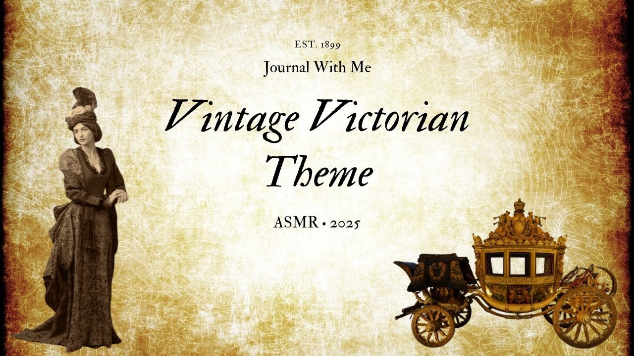 ASMR Journal With Me | Victorian Vintage Theme | Paper Sounds #ASMR #다꾸 #vintagejournal