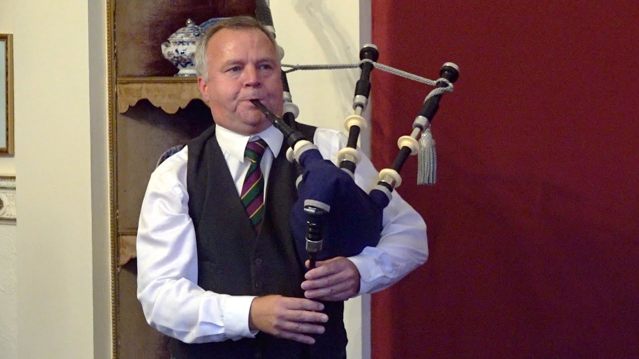 Champion Scottish Piper Stuart Liddell playing Thief of Lochaber at Delgatie Castle concert in 2021