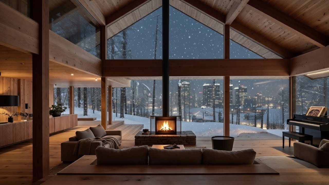 Winter Night Fireplace Jazz | 30 Smooth Jazz Songs for Deep Sleep & Peace