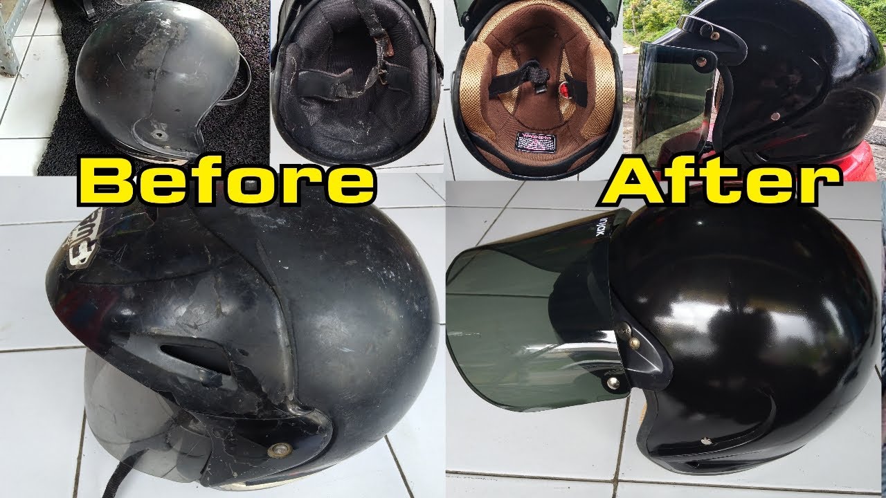 Repaint Helmet || DIY Tutorial Helm BMC Jadi Retro Bogo Cargloss