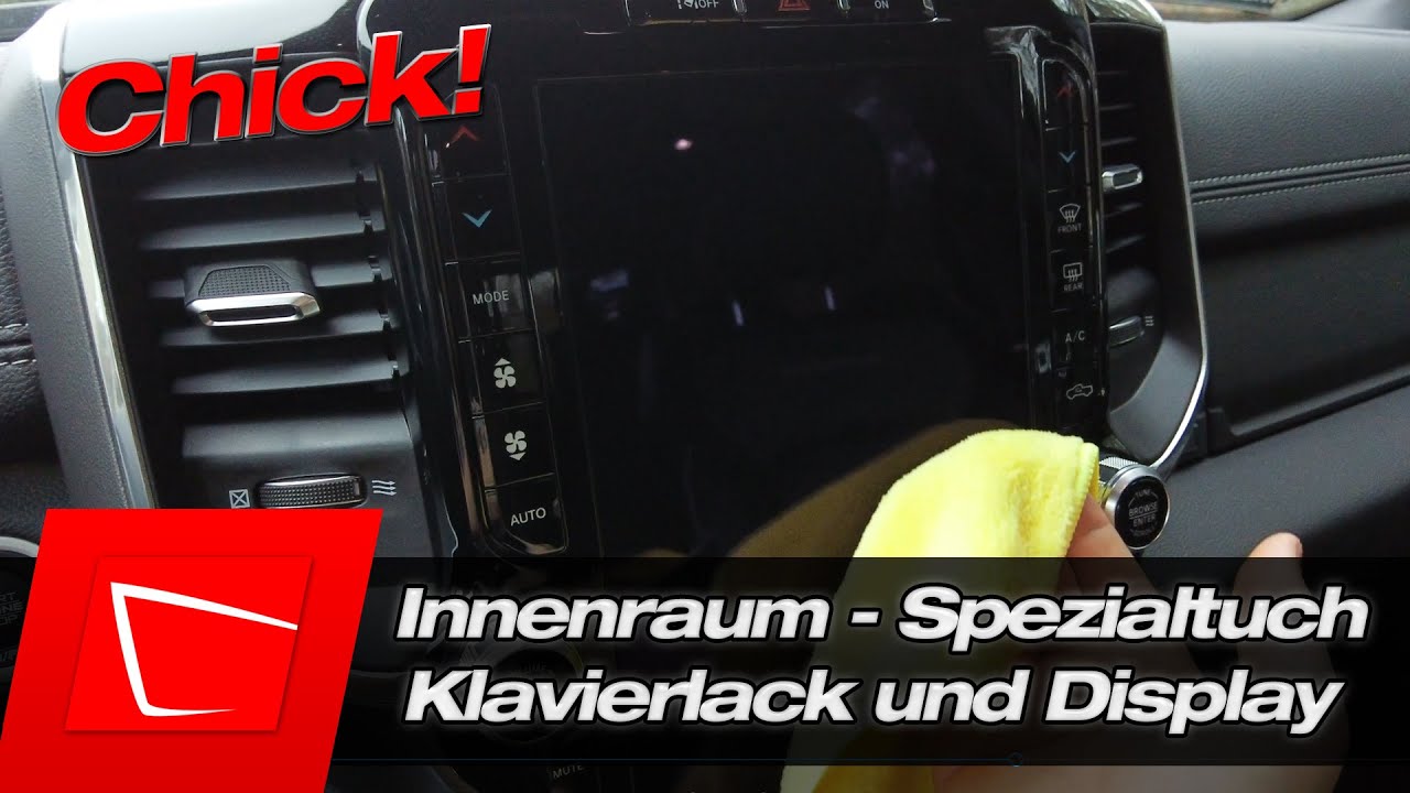 Klavierlack, Display und Tachoscheibe sicher reinigen - weiches Spezialtuch neu in meinem Inventar!