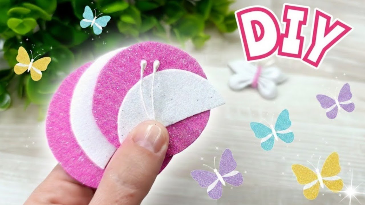 WOW😍 Butterfly 🦋With Glitter Foam Sheet Easy DIY Craft