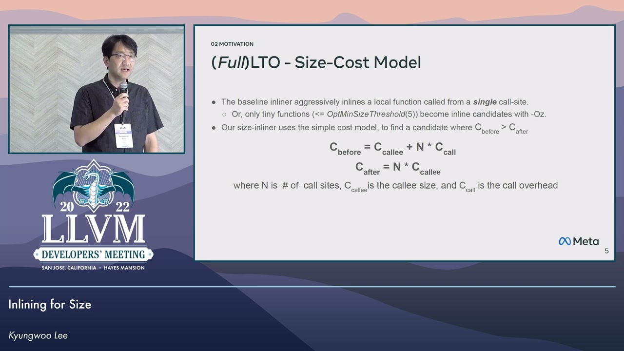 2022 LLVM Dev Mtg: Inlining for Size