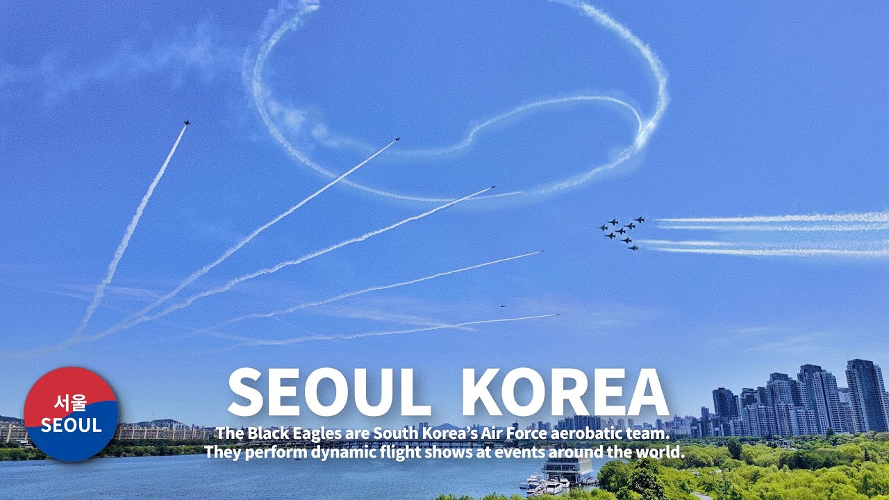 Full Flight Show: Black Eagles Dazzle Seoul Skies at Banpo Hangang Park
