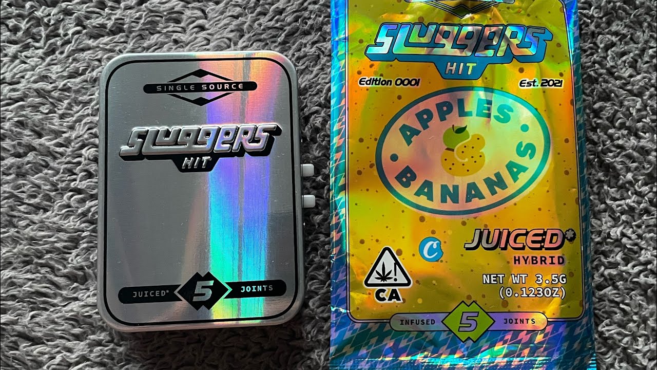 Sluggers Hit APPLES N BANANAS REVIEW - Weed TRADING CARDS!!