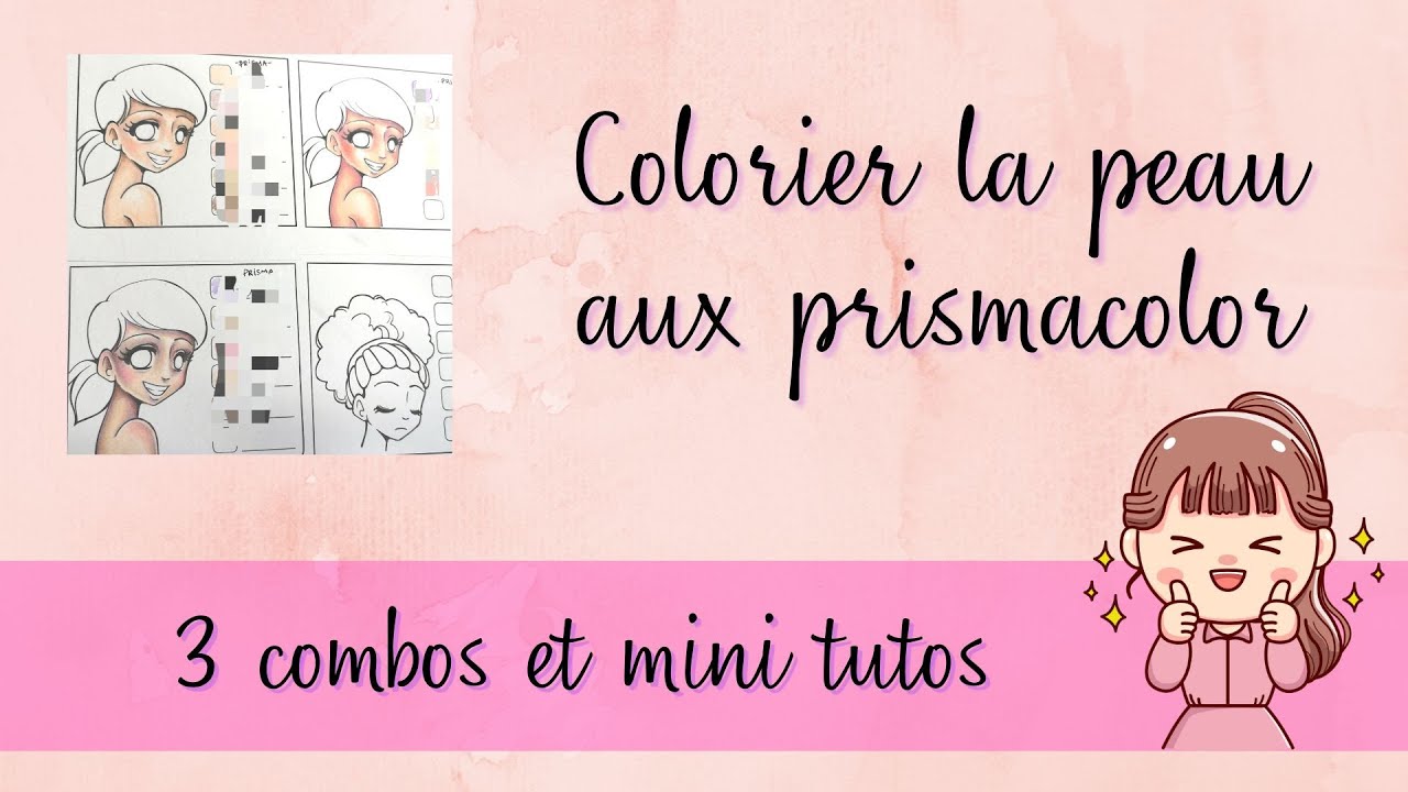 Colorier 3 peaux claires aux prismacolor #coloring