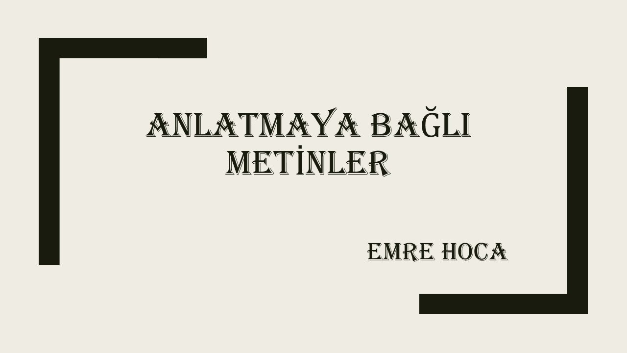 ANLATMAYA BAĞLI METİNLER #aytedebiyat #metintürleri #anlatmayabağlımetinler