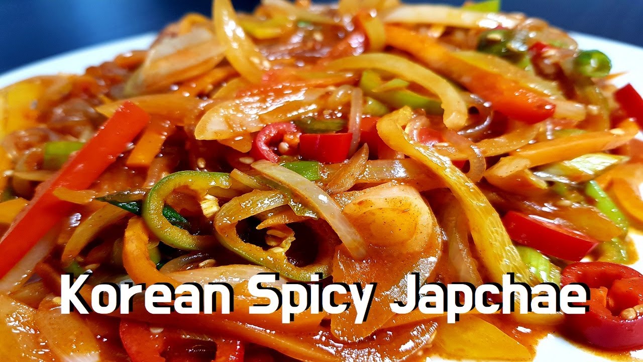 Korean Spicy Japchae Recipe - Spicy Glass Noodles