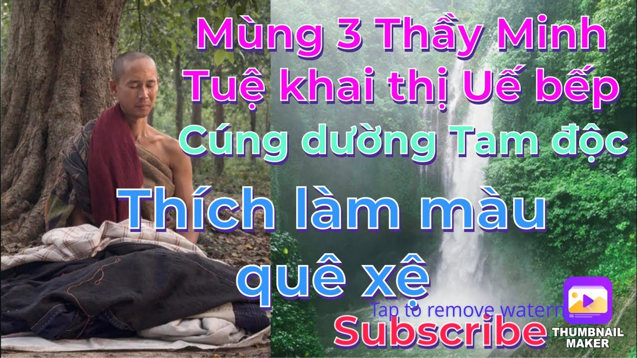 Mùng 3 Tết Thầy MT khai thị Uế bếp:Tam độc/Thich làm màu qué xệ.