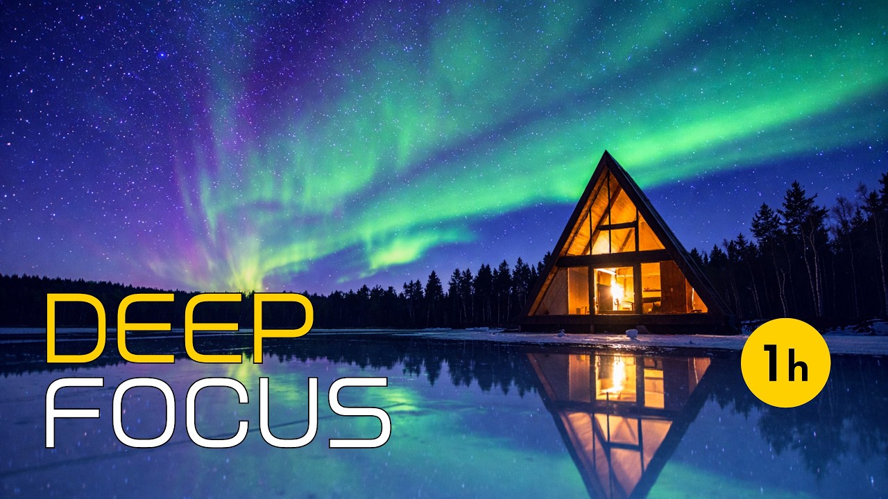 1 Hour Aurora Borealis Focus Music for Study • Flow State Music