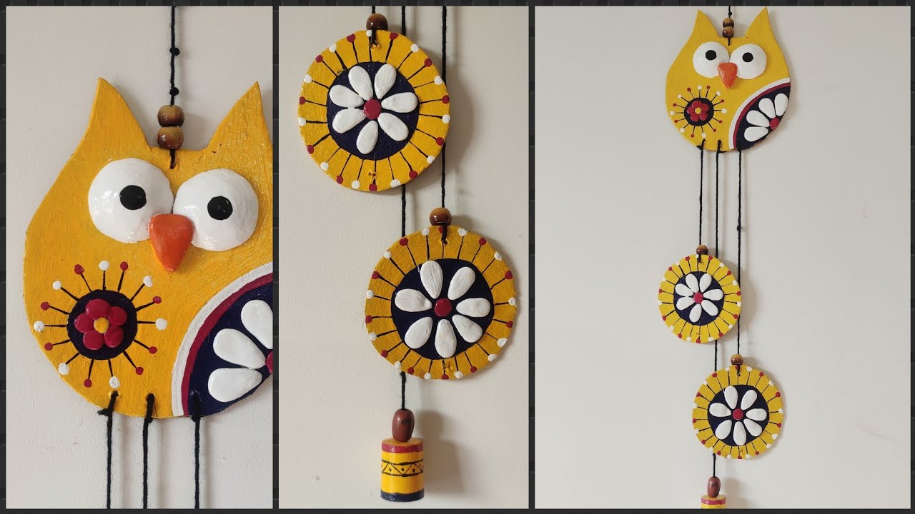 DIY owl wall hanging|Handmade wall decor| Decor idea with cardboard