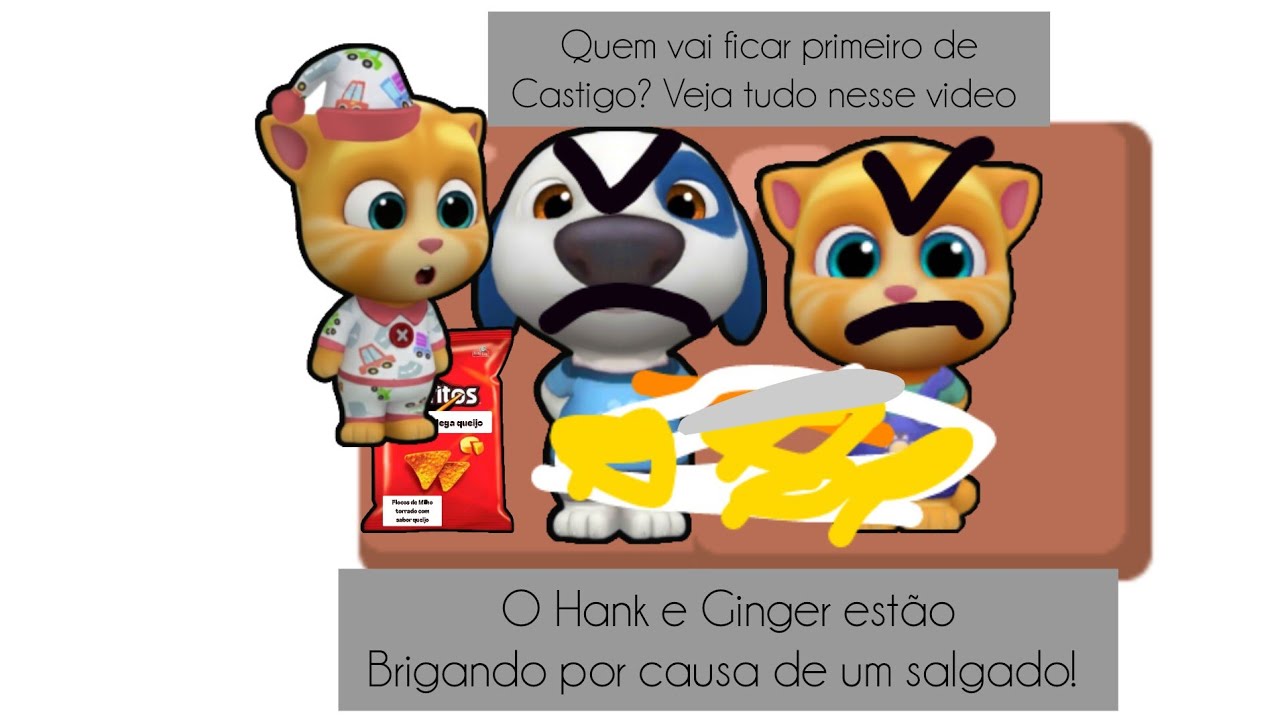 O Hank e Ginger estao brigando por causa de um salgado! 
