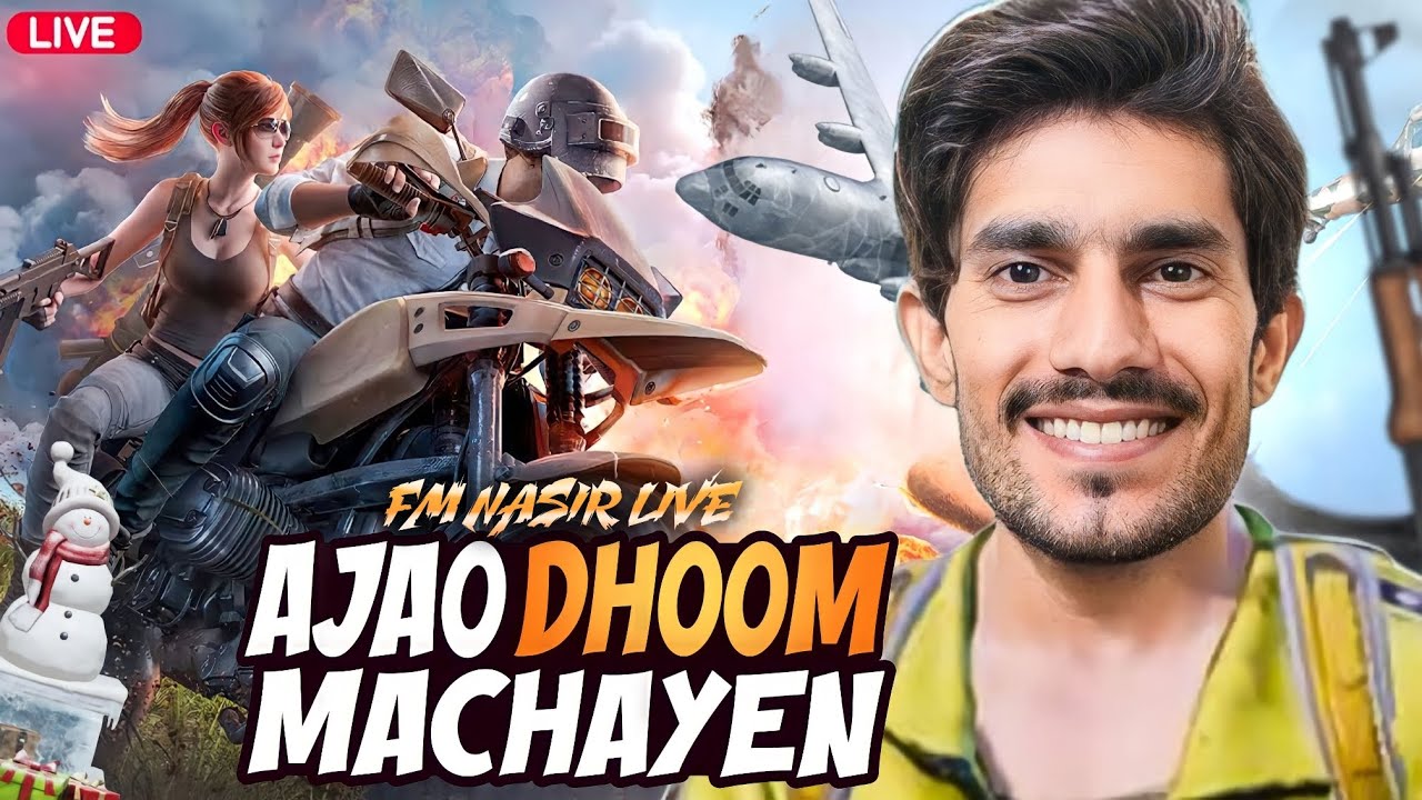 AJ DHOOM MACHAYENGE | PUBG MOBILE | FM NASIR LIVE