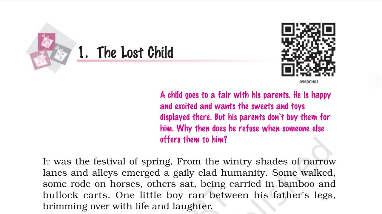 The Lost Child (Part 1) - Class 9 English Supplementary Reader (Moments)