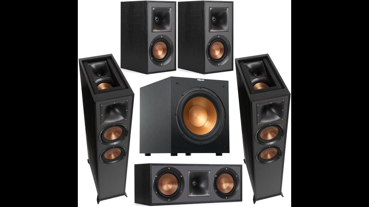 Klipsch Reference 5.1 Home Theater System |Floorstanding, Center & Bookshelf Speakers with Subwoofer