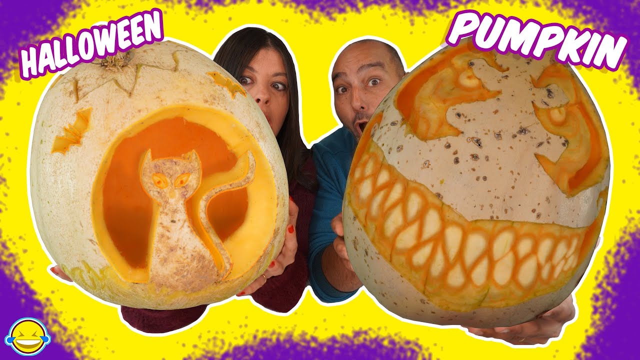 🎃 DECORANDO nuestra CALABAZA de HALLOWEEN 2020 🎃 Making Fantastic Halloween Pumpking! Jordi y Bego
