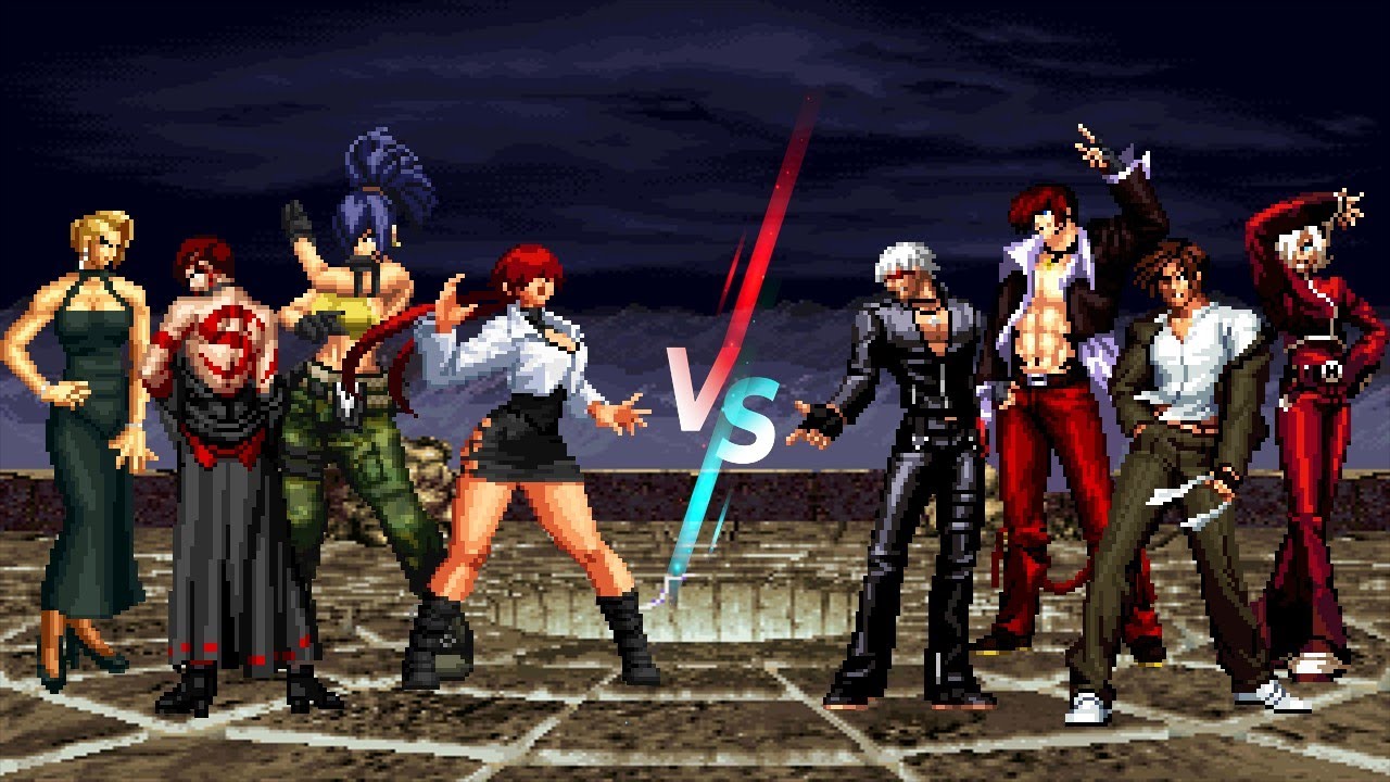 Hakkeshu Women Team vs KOF HERO Team [Kof2002 Mugen]